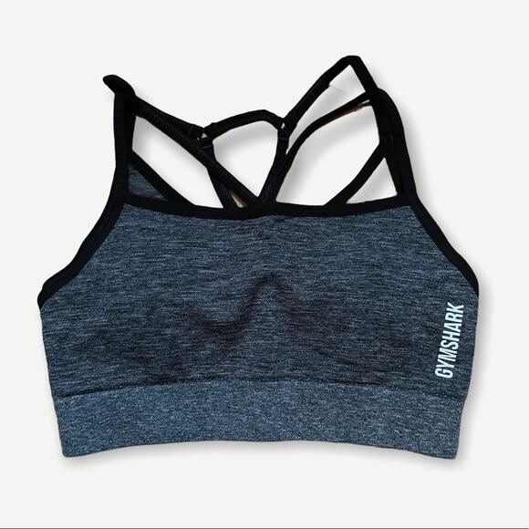 GYMSHARK ADAPT MARL SEAMLESS SPORTS BRA (GRAY) BRAND NEW WITH TAGS - Picture 1 of 2